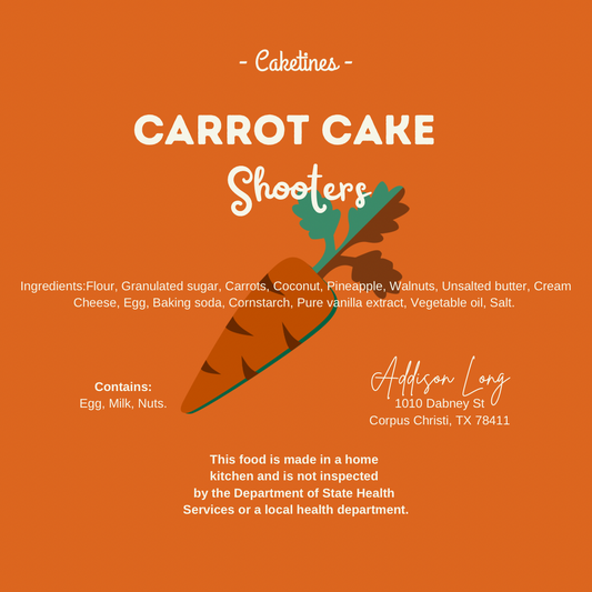 Carrot Cake Shooters