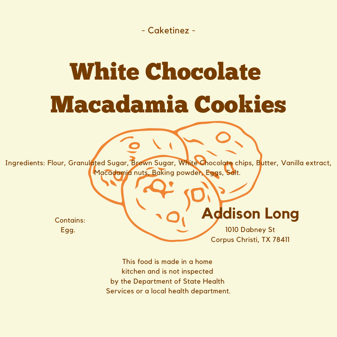 White Chocolate Macadamia Cookies