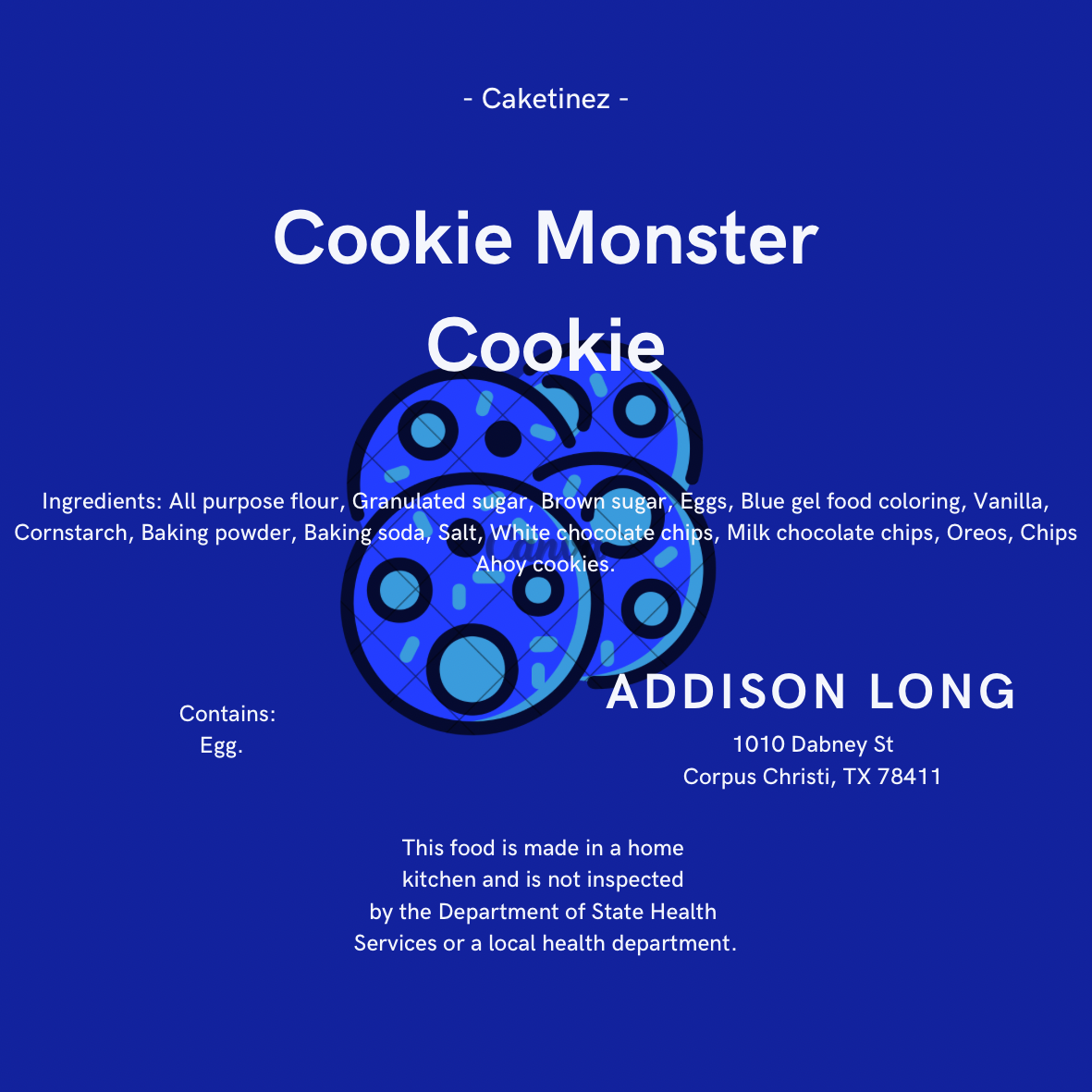 Cookie Monster Cookie